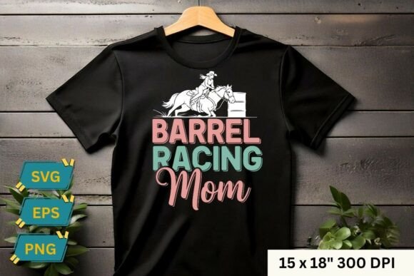 Barrel Racing Mom T-Shirt Design Vector