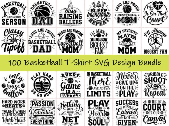 Basketball T-Shirt SVG Design Bundle