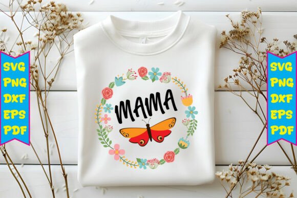 Mama Butterfly Rose Free SVG Design